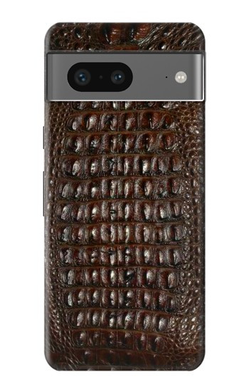 W2850 Brown Skin Alligator Graphic Printed Case Cover Custodia e Flip Case per Google Pixel 7