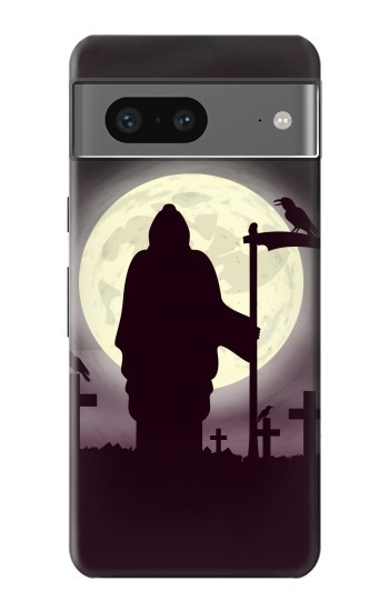 W3262 Grim Reaper Night Moon Cemetery Case Cover Custodia e Flip Case per Google Pixel 7