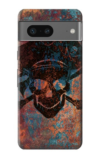 W3895 Pirate Skull Metal Case Cover Custodia e Flip Case per Google Pixel 7