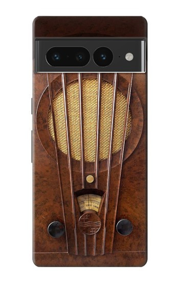 W2655 Vintage Bakelite Deco Radio Case Cover Custodia e Flip Case per Google Pixel 7 Pro