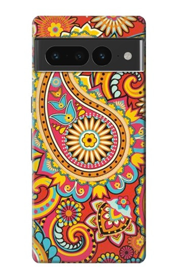 W3402 Floral Paisley Pattern Seamless Case Cover Custodia e Flip Case per Google Pixel 7 Pro