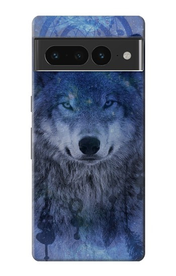 W3410 Wolf Dream Catcher Case Cover Custodia e Flip Case per Google Pixel 7 Pro
