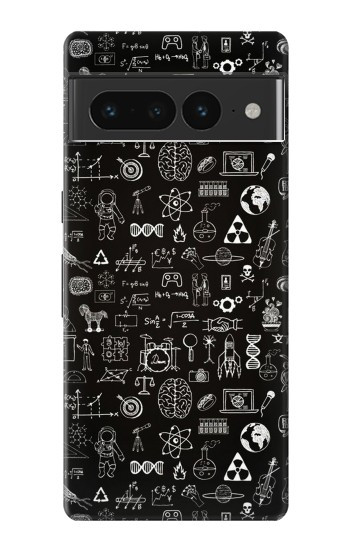 W3426 Blackboard Science Case Cover Custodia e Flip Case per Google Pixel 7 Pro