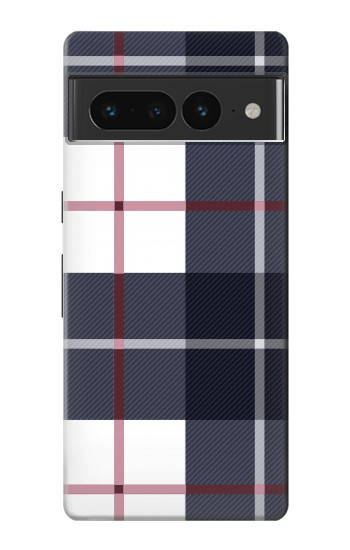 W3452 Plaid Fabric Pattern Case Cover Custodia e Flip Case per Google Pixel 7 Pro