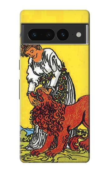 W3458 Strength Tarot Card Case Cover Custodia e Flip Case per Google Pixel 7 Pro