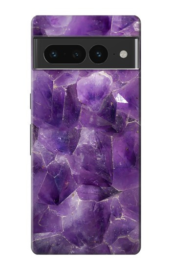 W3713 Purple Quartz Amethyst Graphic Printed Case Cover Custodia e Flip Case per Google Pixel 7 Pro