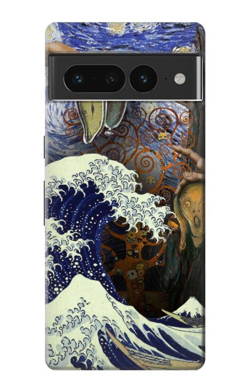 W3851 World of Art Van Gogh Hokusai Da Vinci Case Cover Custodia e Flip Case per Google Pixel 7 Pro