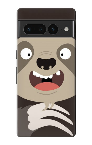 W3855 Sloth Face Cartoon Case Cover Custodia e Flip Case per Google Pixel 7 Pro