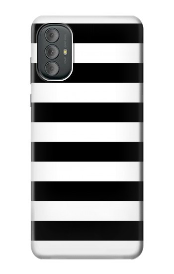 W1596 Black and White Striped Case Cover Custodia e Flip Case per Motorola Moto G Power 2022, G Play 2023