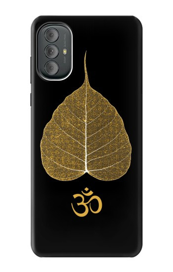 W2331 Gold Leaf Buddhist Om Symbol Case Cover Custodia e Flip Case per Motorola Moto G Power 2022, G Play 2023