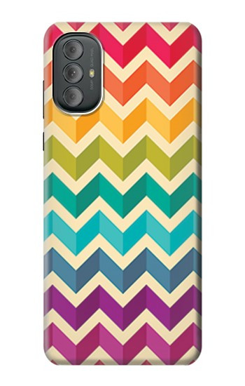 W2362 Rainbow Colorful Shavron Zig Zag Pattern Case Cover Custodia e Flip Case per Motorola Moto G Power 2022, G Play 2023
