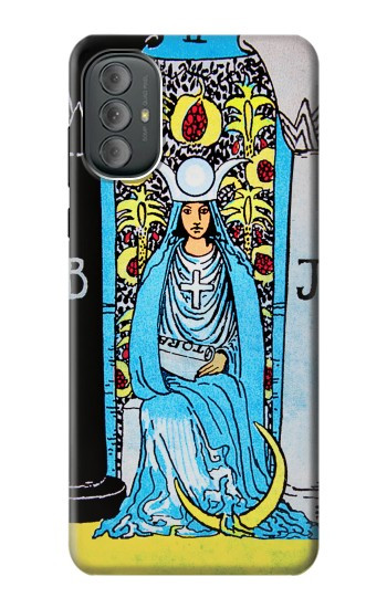 W2837 The High Priestess Vintage Tarot Card Case Cover Custodia e Flip Case per Motorola Moto G Power 2022, G Play 2023