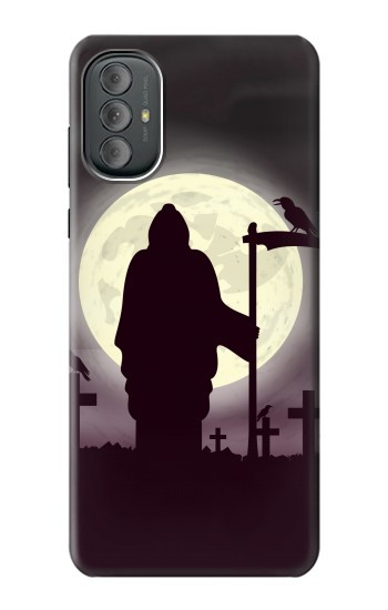 W3262 Grim Reaper Night Moon Cemetery Case Cover Custodia e Flip Case per Motorola Moto G Power 2022, G Play 2023