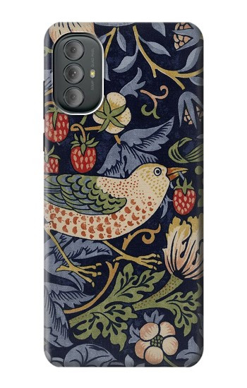 W3791 William Morris Strawberry Thief Fabric Case Cover Custodia e Flip Case per Motorola Moto G Power 2022, G Play 2023
