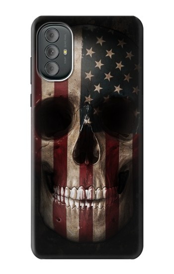 W3850 American Flag Skull Case Cover Custodia e Flip Case per Motorola Moto G Power 2022, G Play 2023