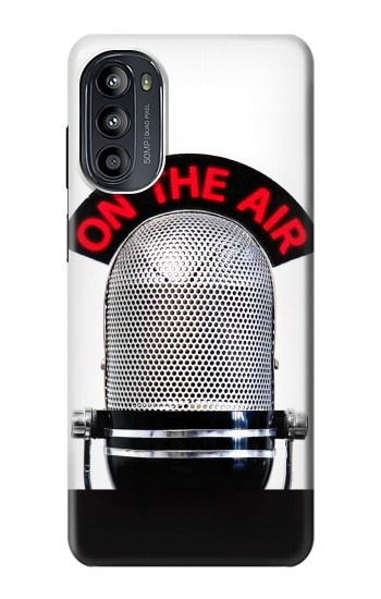 W2381 Vintage Radio Microphone On The Air Case Cover Custodia e Flip Case per Motorola Moto G52, G82 5G