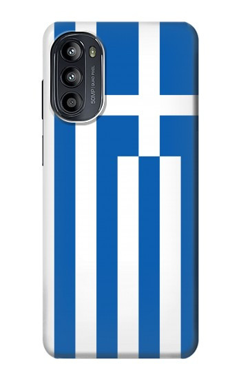 W3102 Flag of Greece Case Cover Custodia e Flip Case per Motorola Moto G52, G82 5G