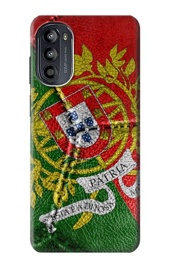 W3300 Portugal Flag Vintage Football Graphic Case Cover Custodia e Flip Case per Motorola Moto G52, G82 5G