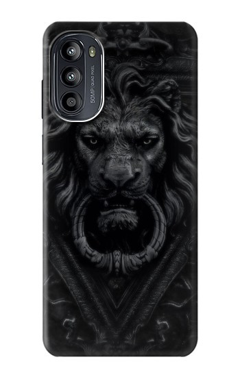 W3619 Dark Gothic Lion Case Cover Custodia e Flip Case per Motorola Moto G52, G82 5G