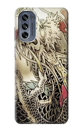 W0122 Yakuza Tattoo Case Cover Custodia e Flip Case per Motorola Moto G62 5G