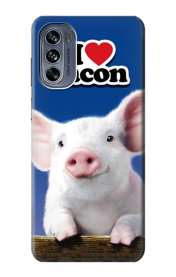 W0608 I Love Bacon Cute Baby Pig Case Cover Custodia e Flip Case per Motorola Moto G62 5G W0608 I Love Bacon Cute Baby Pig Case Cover Custodia e Flip Case per Motorola Moto G62 5G