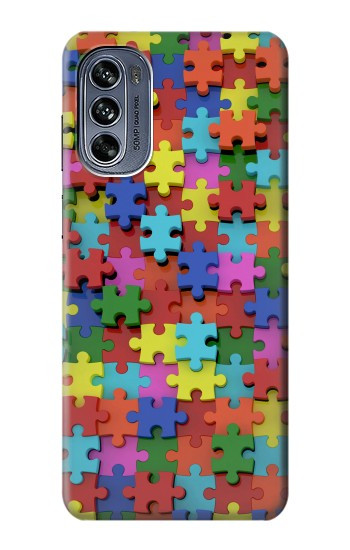 W0816 Puzzle Case Cover Custodia e Flip Case per Motorola Moto G62 5G