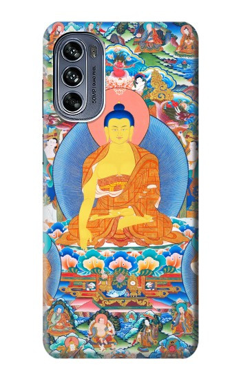 W1256 Buddha Paint Case Cover Custodia e Flip Case per Motorola Moto G62 5G