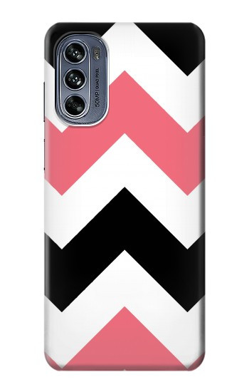 W1849 Pink Black Chevron Zigzag Case Cover Custodia e Flip Case per Motorola Moto G62 5G W1849 Pink Black Chevron Zigzag Case Cover Custodia e Flip Case per Motorola Moto G62 5G