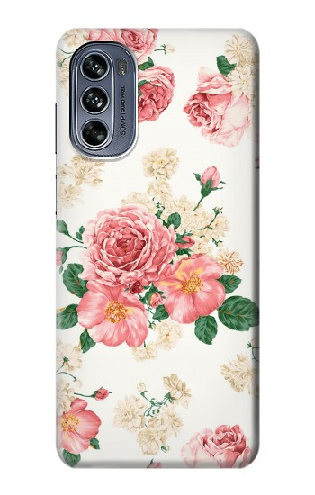 W1859 Rose Pattern Case Cover Custodia e Flip Case per Motorola Moto G62 5G