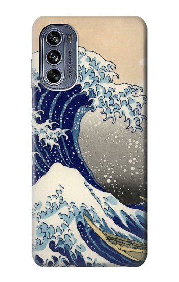 W2389 Hokusai The Great Wave off Kanagawa Case Cover Custodia e Flip Case per Motorola Moto G62 5G