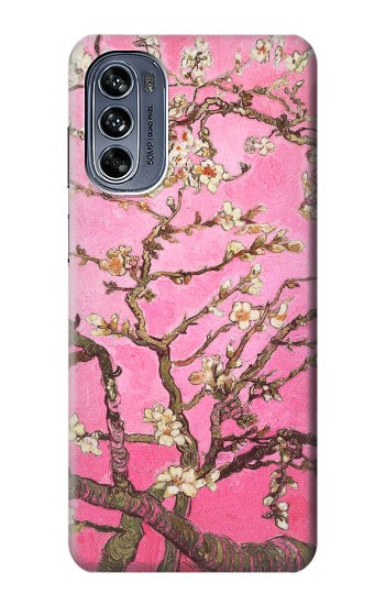 W2449 Pink Blossoming Almond Tree Van Gogh Case Cover Custodia e Flip Case per Motorola Moto G62 5G
