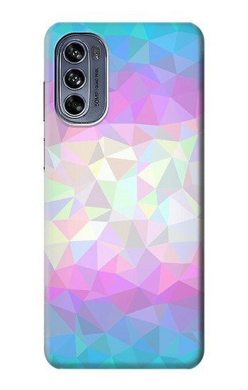W3747 Trans Flag Polygon Case Cover Custodia e Flip Case per Motorola Moto G62 5G