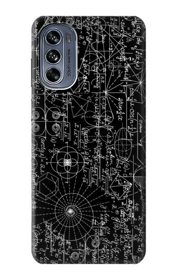 W3808 Mathematics Blackboard Case Cover Custodia e Flip Case per Motorola Moto G62 5G