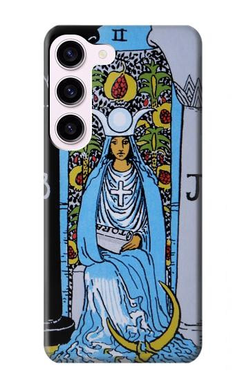 W2764 High Priestess Tarot Card Case Cover Custodia e Flip Case per Samsung Galaxy S23