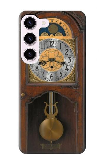 W3173 Grandfather Clock Antique Wall Clock Case Cover Custodia e Flip Case per Samsung Galaxy S23