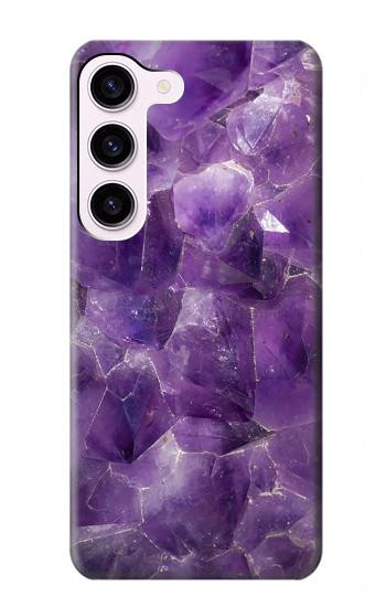 W3713 Purple Quartz Amethyst Graphic Printed Case Cover Custodia e Flip Case per Samsung Galaxy S23