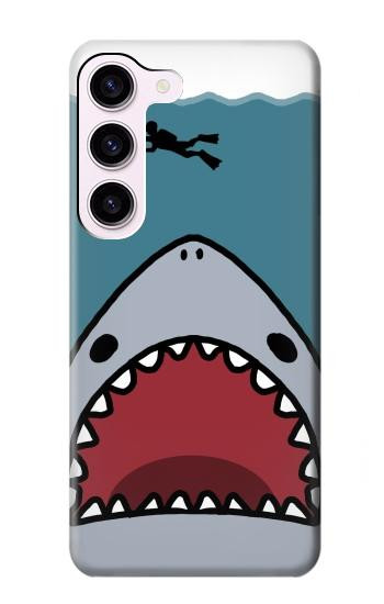 W3825 Cartoon Shark Sea Diving Case Cover Custodia e Flip Case per Samsung Galaxy S23