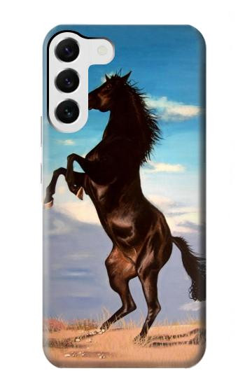 W0934 Wild Black Horse Case Cover Custodia e Flip Case per Samsung Galaxy S23 Plus W0934 Wild Black Horse Case Cover Custodia e Flip Case per Samsung Galaxy S23 Plus
