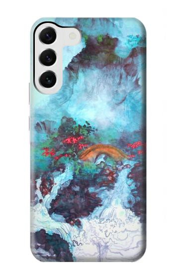 W2724 White Dragon Pool Lui Haisu Case Cover Custodia e Flip Case per Samsung Galaxy S23 Plus