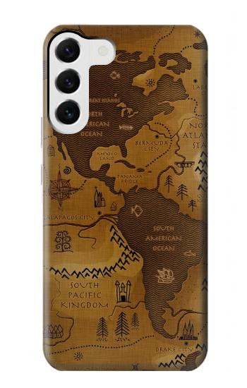 W2861 Antique World Map Case Cover Custodia e Flip Case per Samsung Galaxy S23 Plus