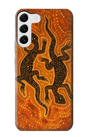 W2901 Lizard Aboriginal Art Case Cover Custodia e Flip Case per Samsung Galaxy S23 Plus