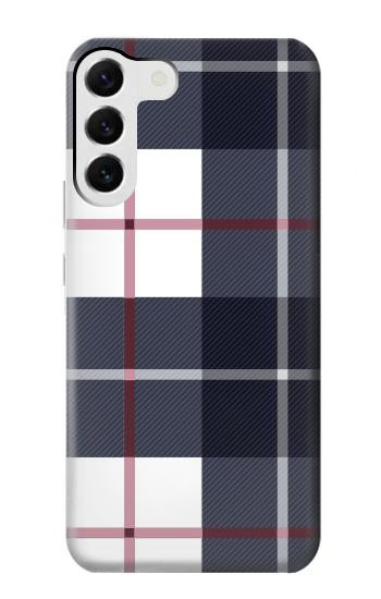 W3452 Plaid Fabric Pattern Case Cover Custodia e Flip Case per Samsung Galaxy S23 Plus