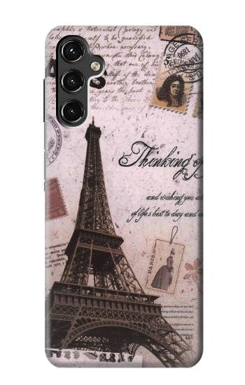 W2211 Paris Postcard Eiffel Tower Case Cover Custodia e Flip Case per Samsung Galaxy A14 5G