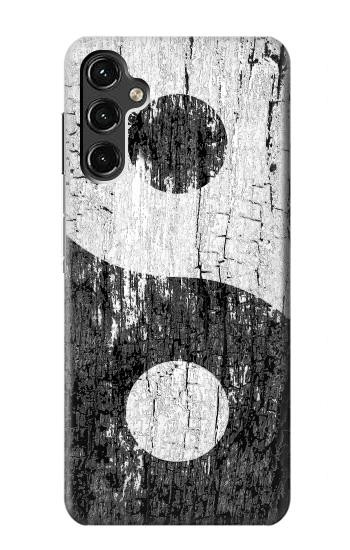 W2489 Yin Yang Wood Graphic Printed Case Cover Custodia e Flip Case per Samsung Galaxy A14 5G