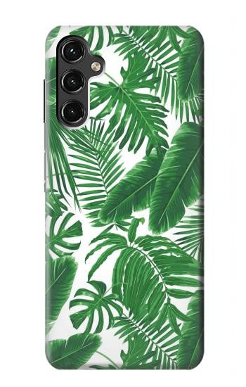 W3457 Paper Palm Monstera Case Cover Custodia e Flip Case per Samsung Galaxy A14 5G