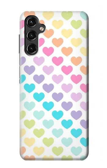 W3499 Colorful Heart Pattern Case Cover Custodia e Flip Case per Samsung Galaxy A14 5G