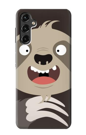 W3855 Sloth Face Cartoon Case Cover Custodia e Flip Case per Samsung Galaxy A14 5G
