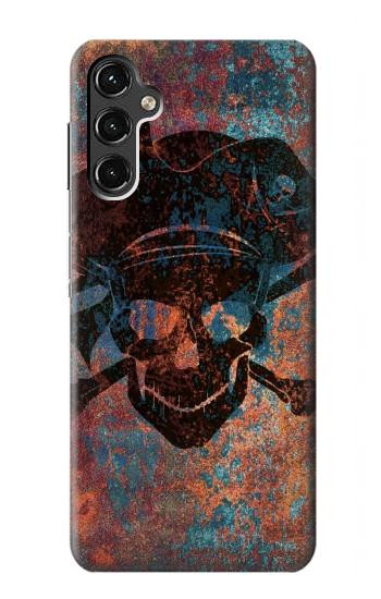 W3895 Pirate Skull Metal Case Cover Custodia e Flip Case per Samsung Galaxy A14 5G