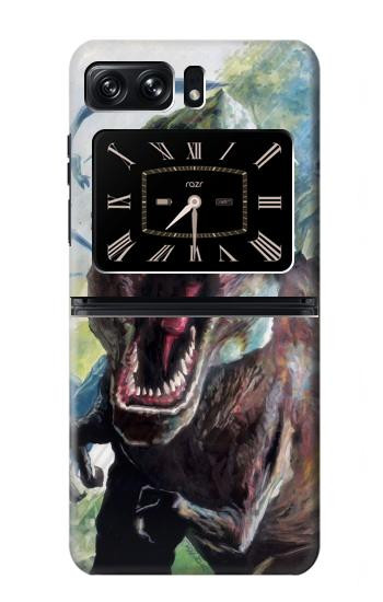 W1453 Trex Tyrannosaurus Rex Dinosaur Case Cover Custodia e Flip Case per Motorola Moto Razr 2022