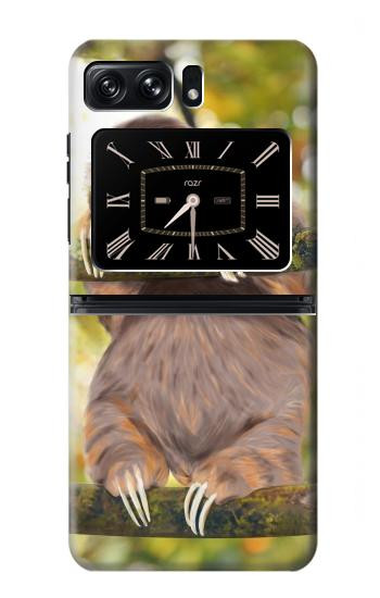 W3138 Cute Baby Sloth Paint Case Cover Custodia e Flip Case per Motorola Moto Razr 2022 W3138 Cute Baby Sloth Paint Case Cover Custodia e Flip Case per Motorola Moto Razr 2022